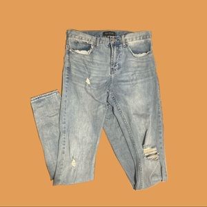 PACSUN STACKED SKINNY RIPPED JEANS